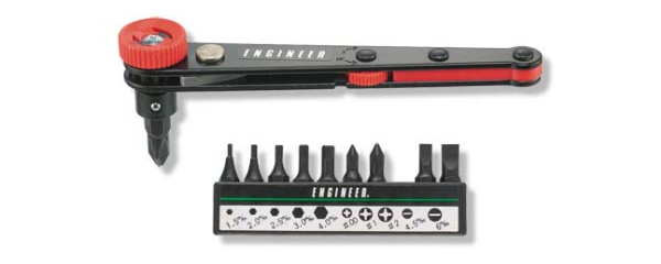 Superscrews Offset Ratchet Screwdriver with Bits