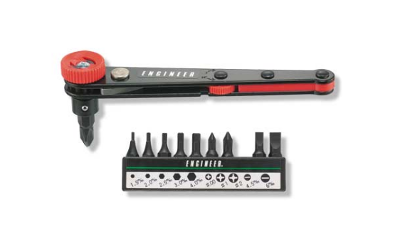 Superscrews Offset Ratchet Screwdriver with Bits